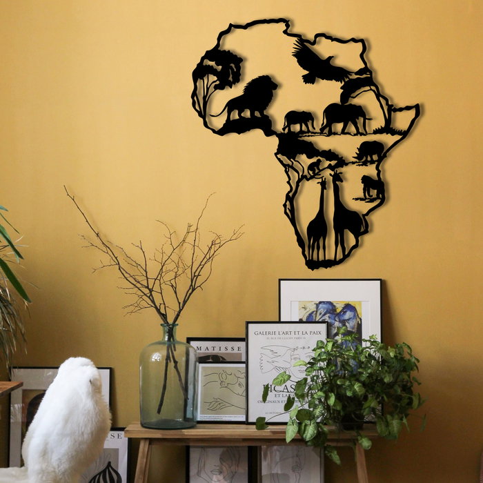 Wallity African 2 - Accesorio Decorativo de Pared Metálico Negro Wallity African 2 - Accesorio Decorativo de Pared Metálico Negro